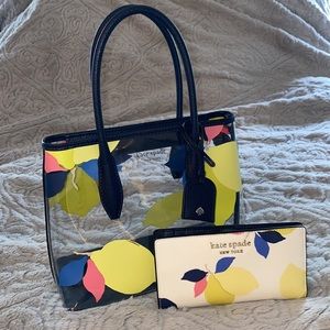 Kate Spade Lemon Tote + Wallet